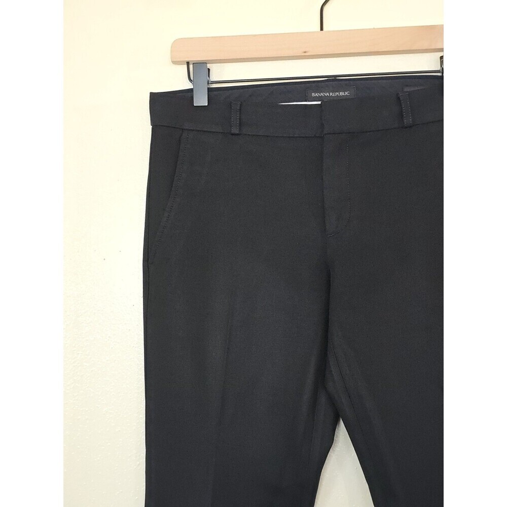 Banana Republic Ryan Straight Leg Pants Womens 4 Black Stretch Twill Career - Picture 4 of 10